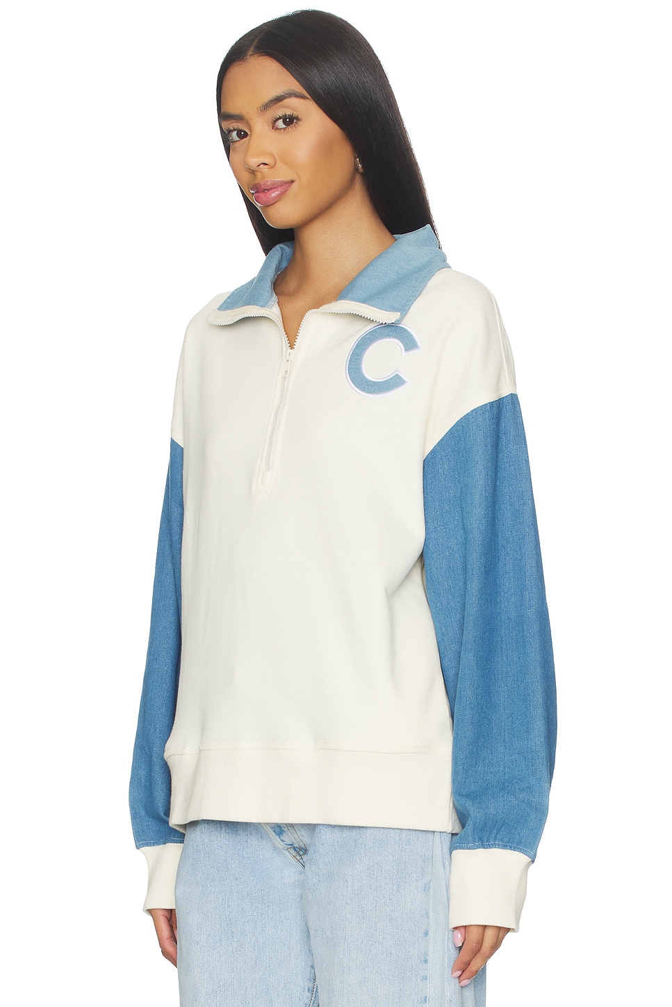 x REVOLVE Cubs Denim Quarter Zip - thumbnail 3