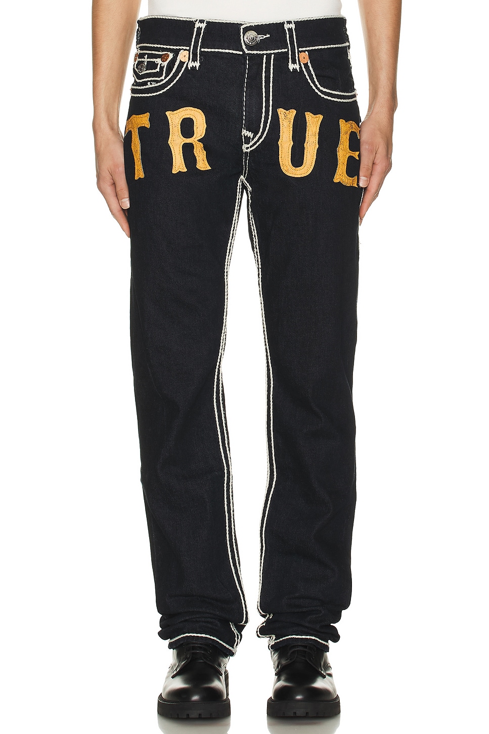 Rope Stitch Western Ricky Flap Jeans - Thumbnail 4