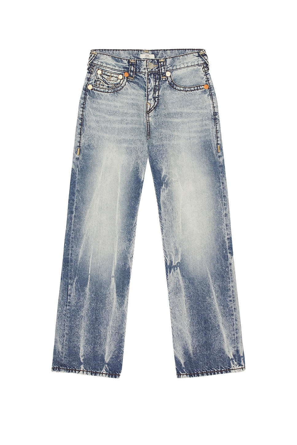 True Religion Vinny Super T Flap Jeans in Blue Denim | REVOLVE
