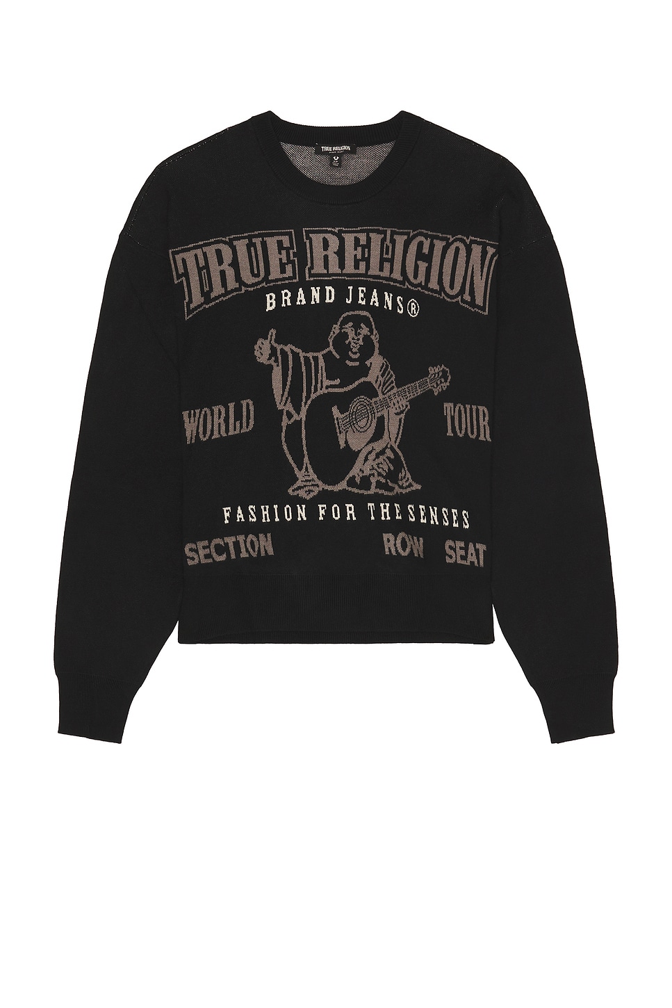 true religion スウェット　黒 True Religion Cinched SRS Sweater in Jet Black | REVOLVE