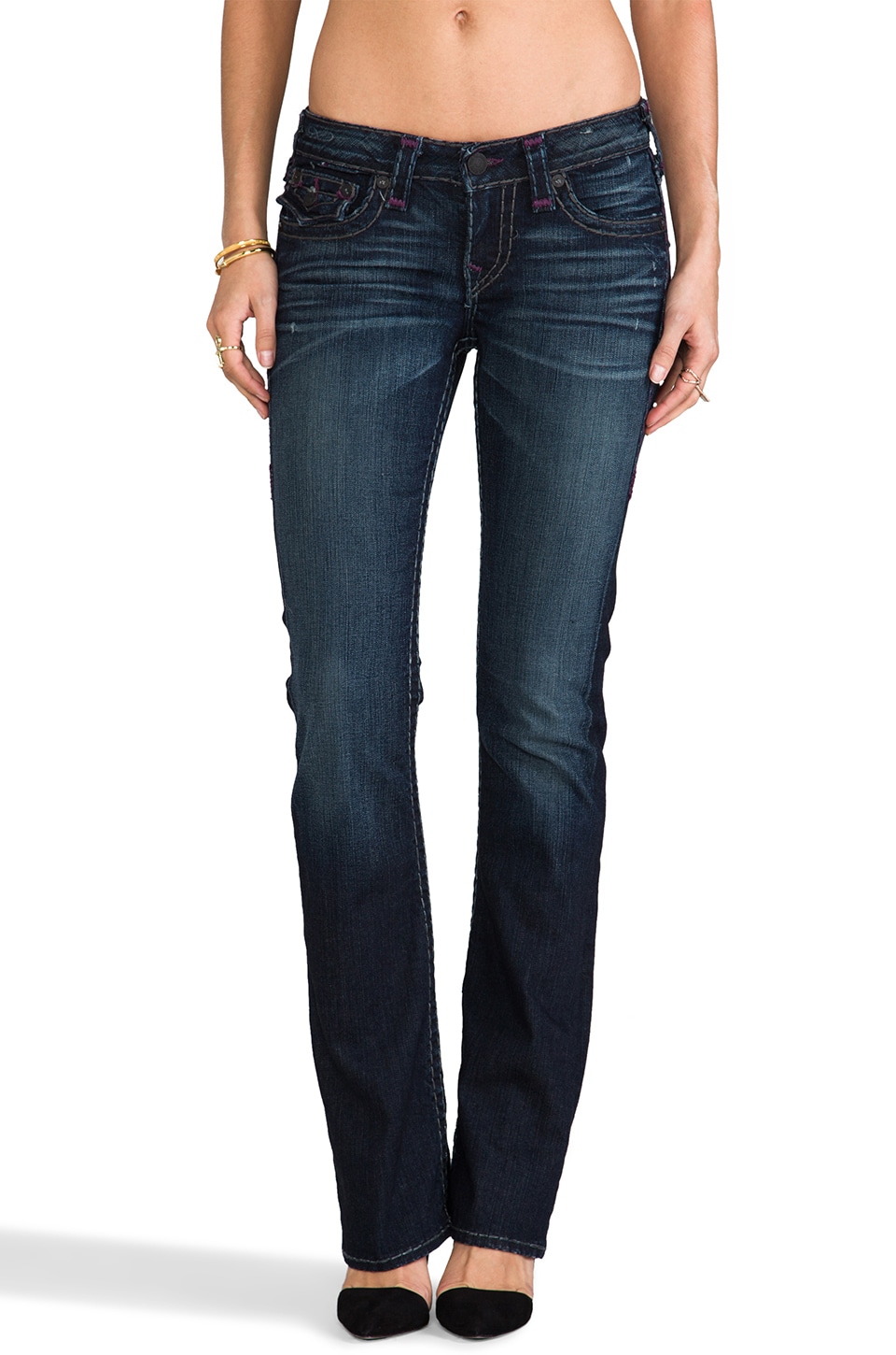 True Religion Becky Super T Mid Rise Bootcut in Slow Water | REVOLVE