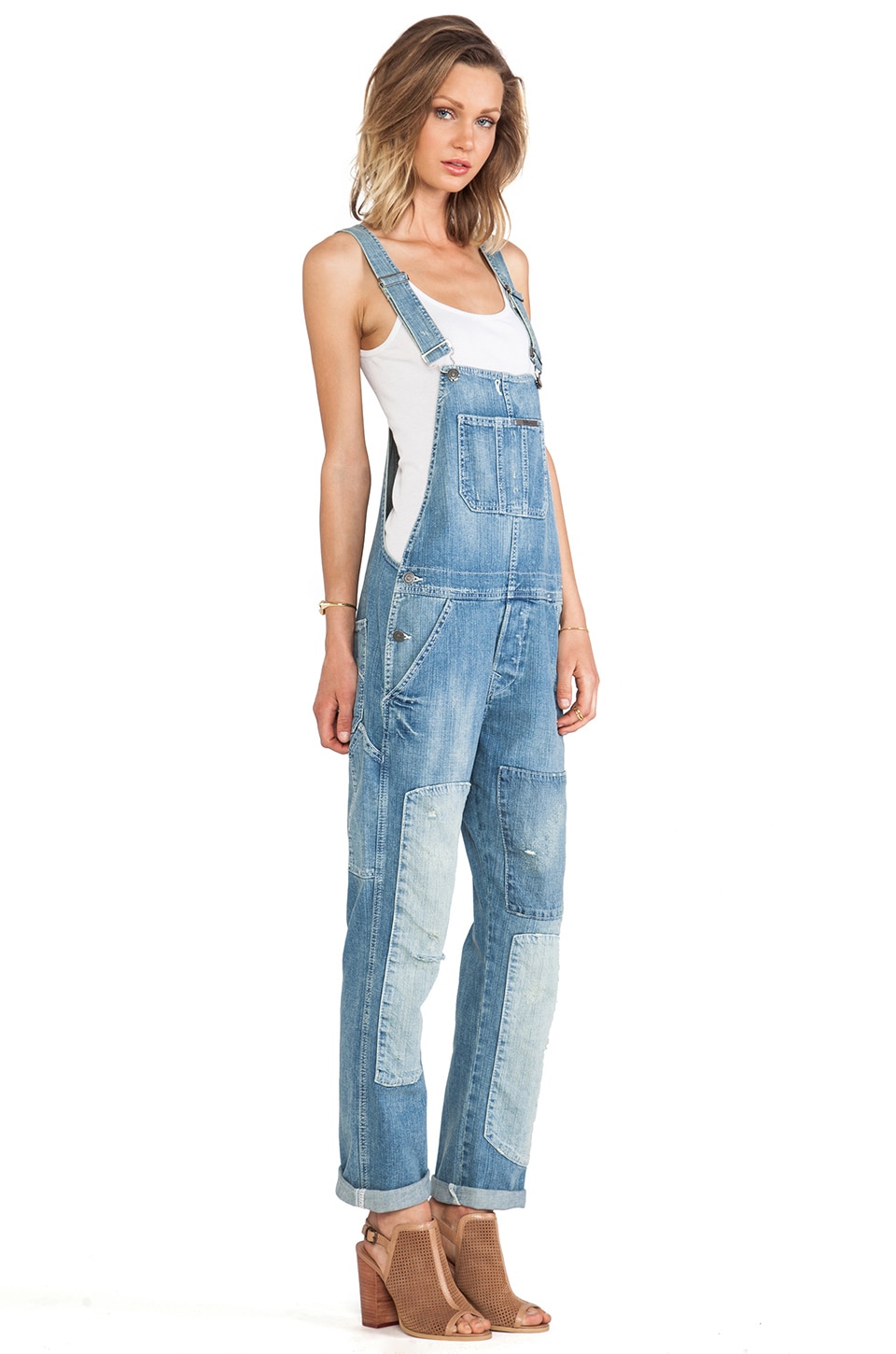 Rosary moon - rosarymoon Side Slit Denim Salopetteの+