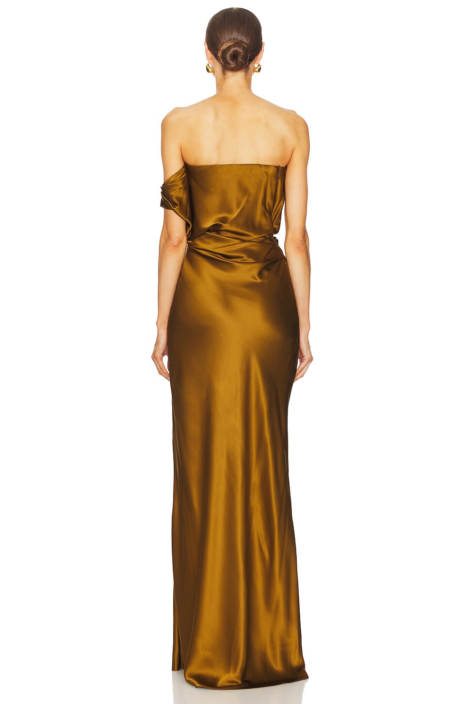 Strapless Gown With Arm Drape