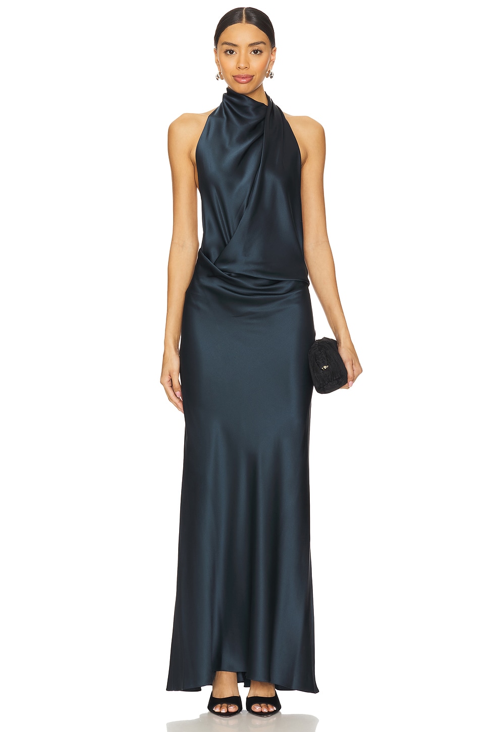 The Sei Halter Drape Bias Dress