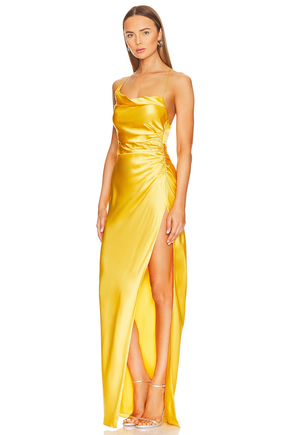 the sei twist cowl ruched dress The Sei - x REVOLVE Twist Cowl Ruched Gown
