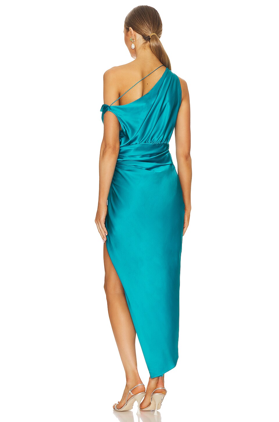 x REVOLVE Cowl Neck Midi Dress