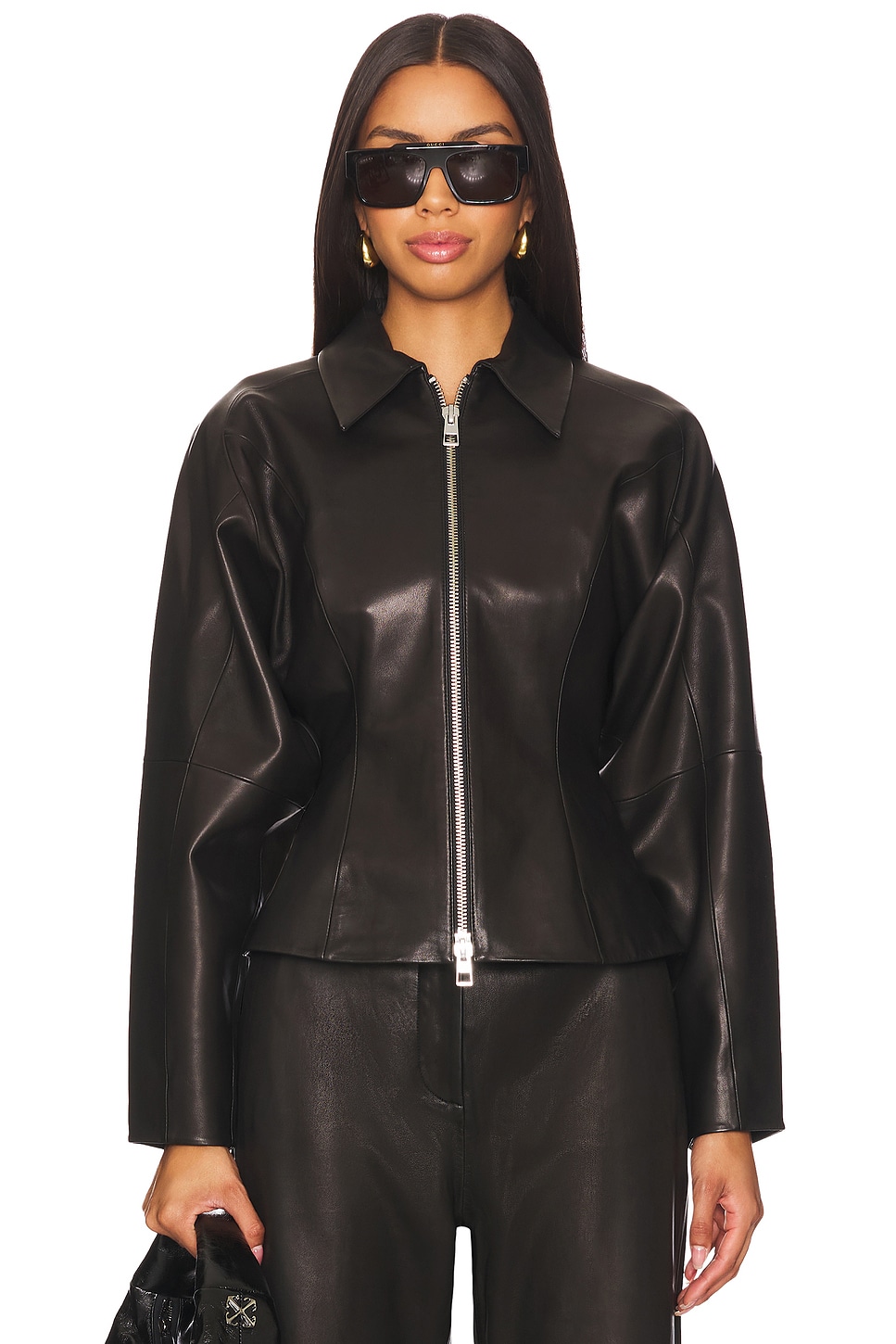 The Sei Fitted Leather Jacket