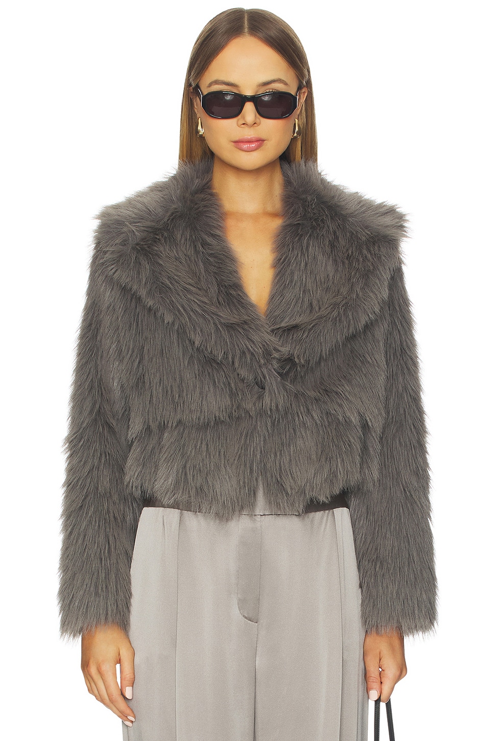 The Sei Faux Fur Bomber Jacket
