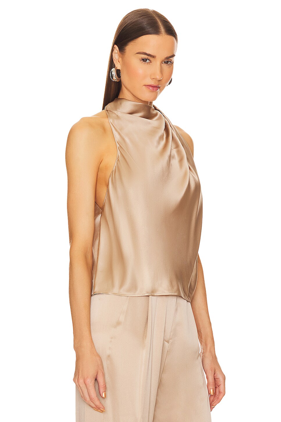 The Sei High Neck Drape Top
