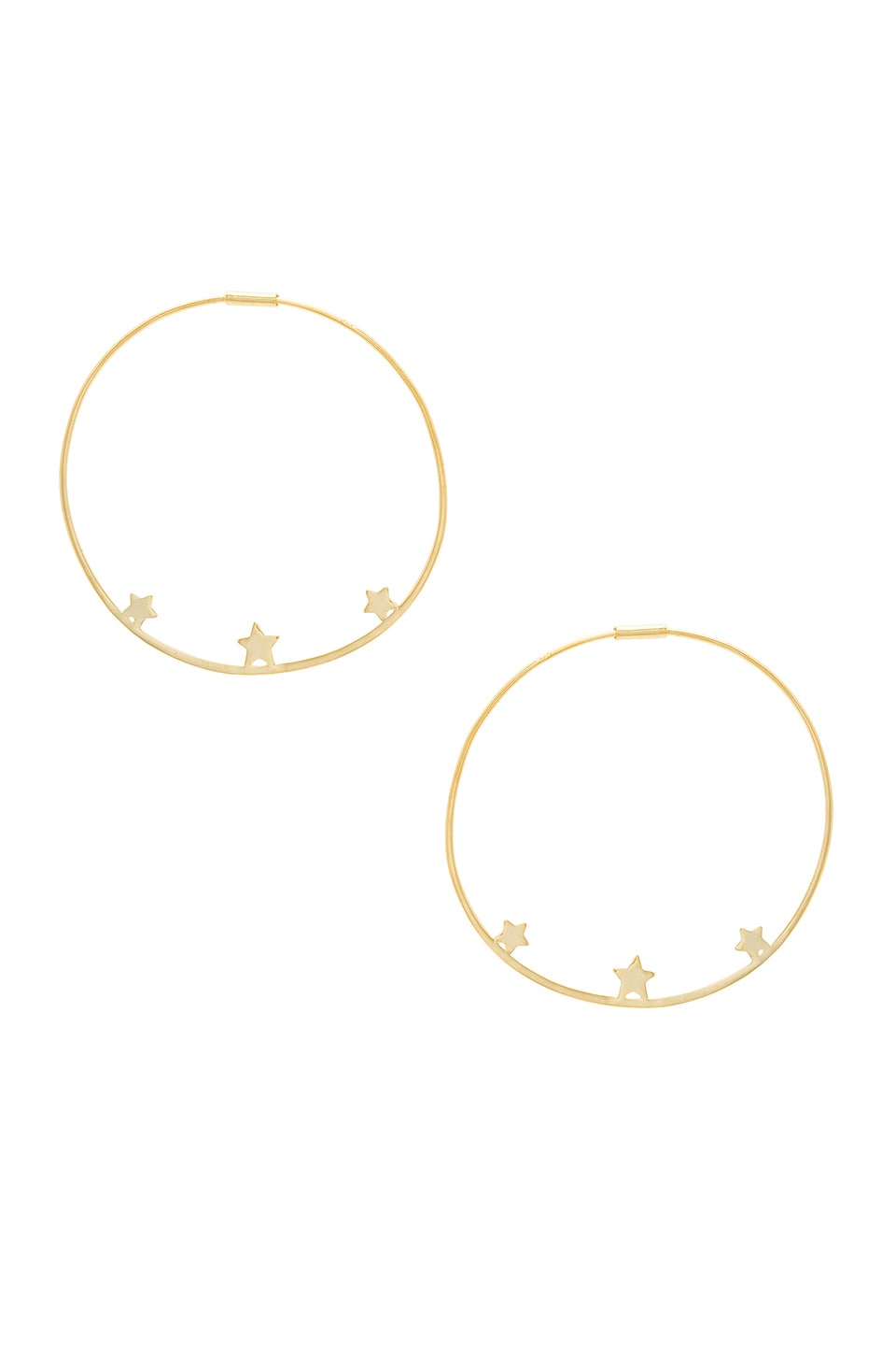The M Jewelers NY Star Hoops in Gold REVOLVE