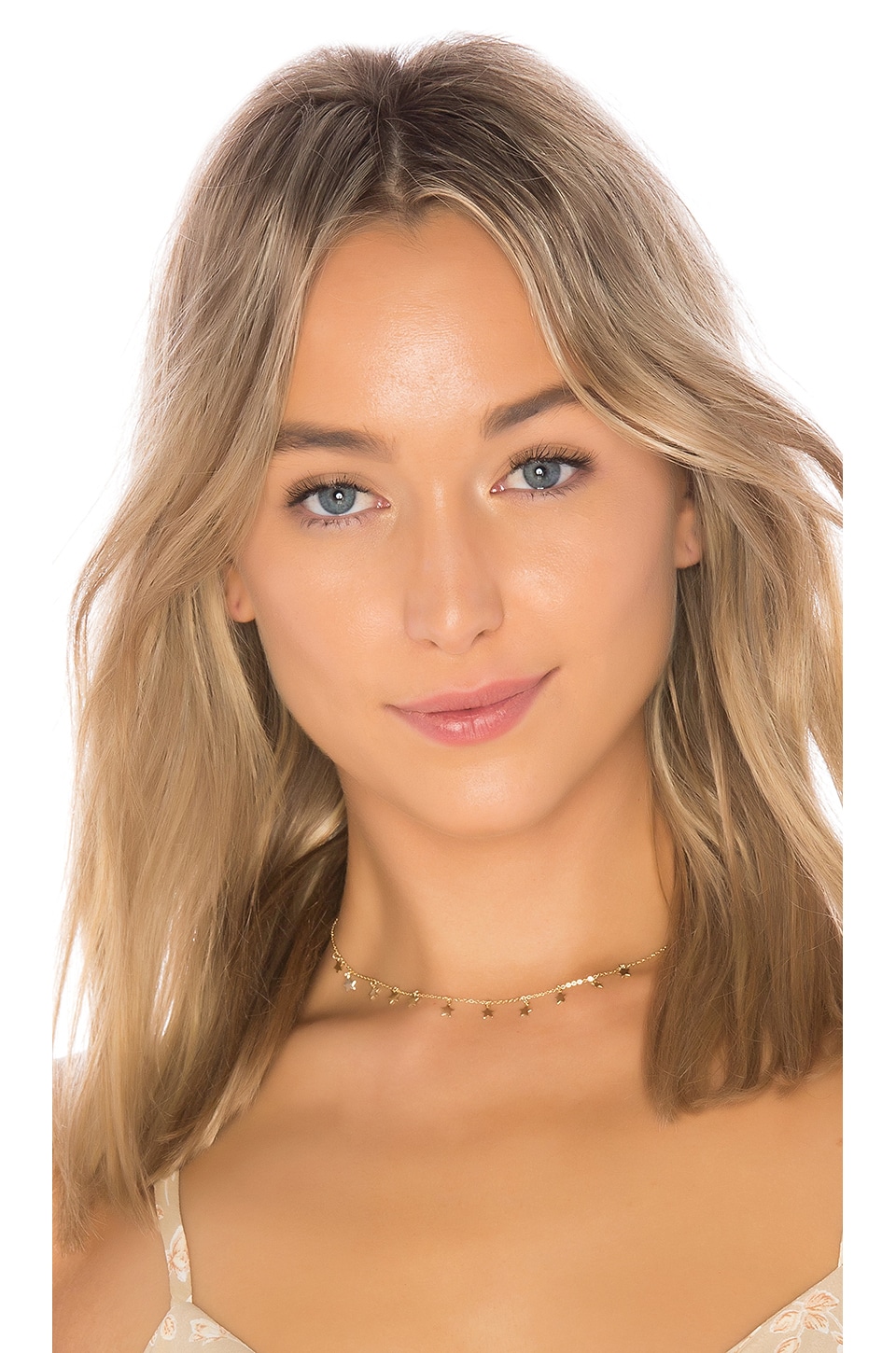 THE M JEWELERS NY THE M JEWELERS NY PACO STAR CHOKER IN METALLIC GOLD.,TSNR-WL29