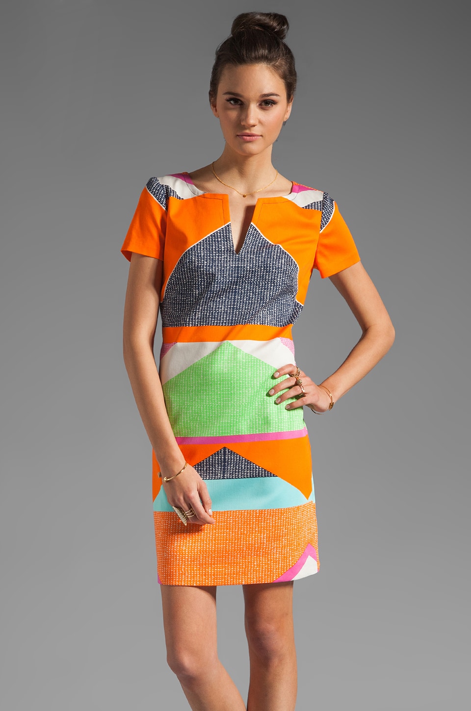 trina turk orange dress
