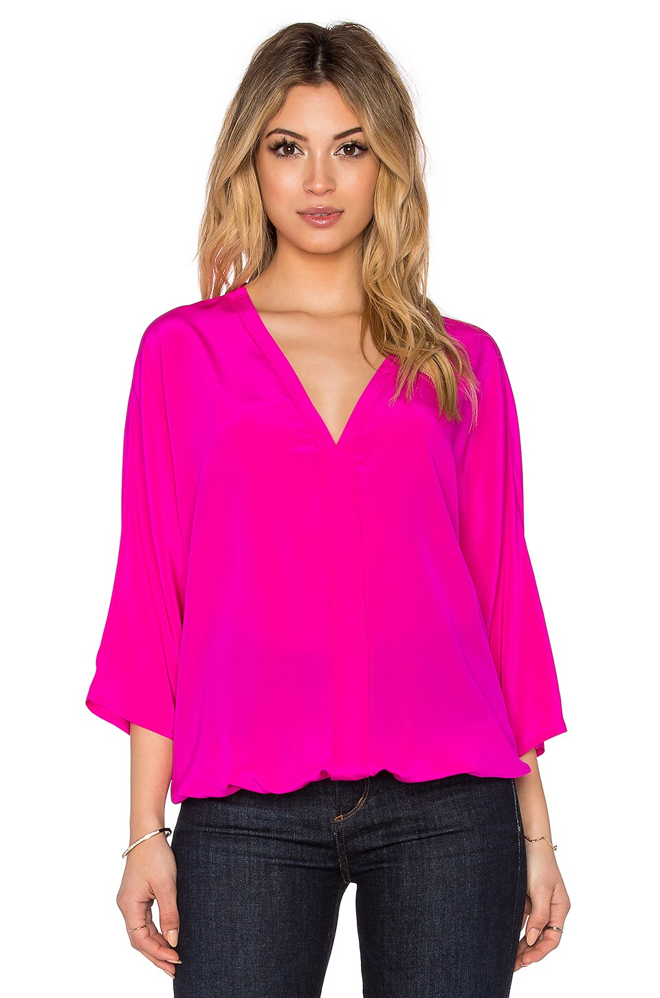 Trina Turk Birkin Top in Brilliant Fuschia | REVOLVE