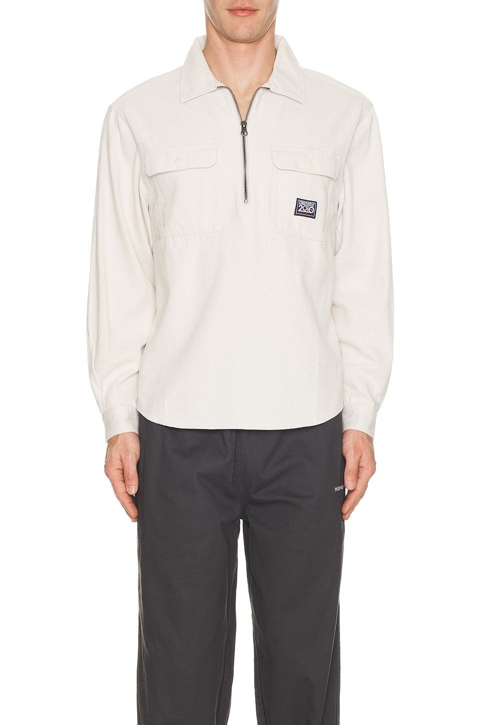 thisisneverthat Half Zip Shirt in Ivory | REVOLVE
