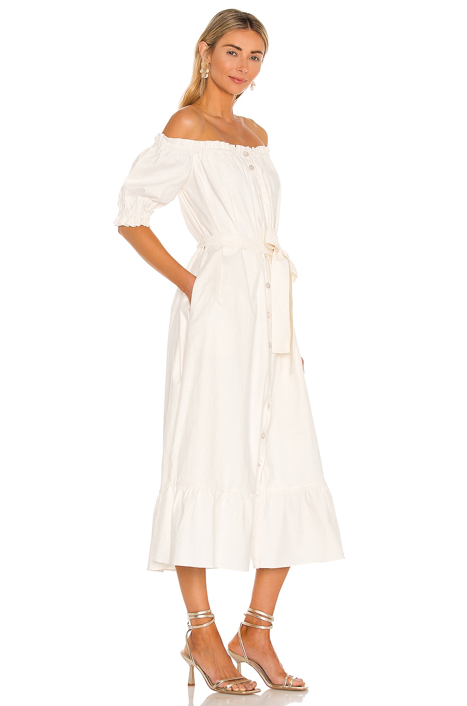 Tularosa Kami Midi Dress in Ivory