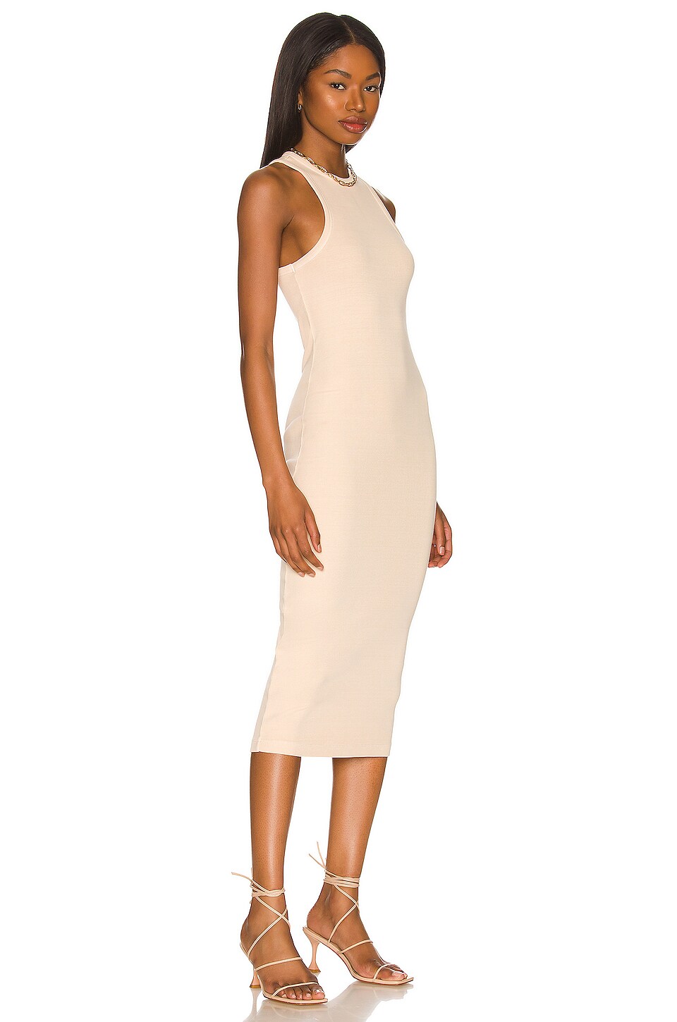 Tularosa Green The Emily Midi Dress in Cream