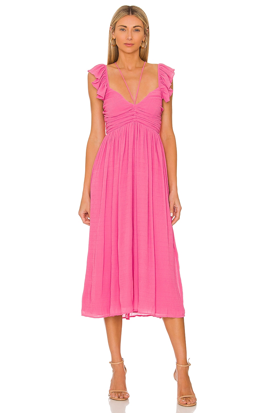 Image 1 of Katrina Midi Dress in Ibis Rose