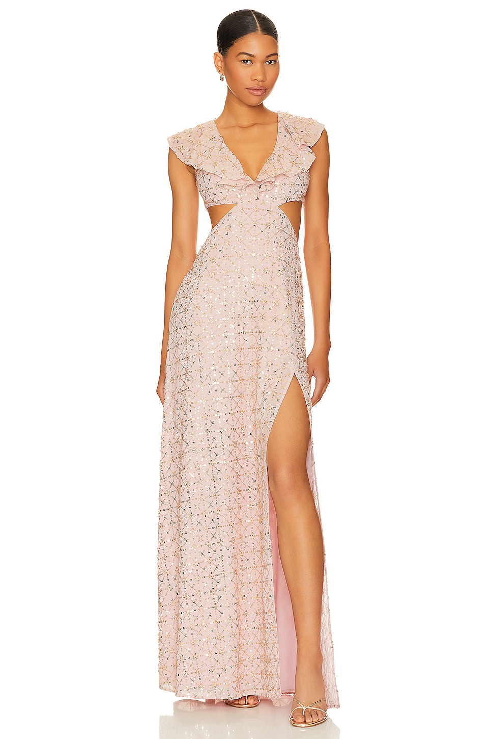 Robe soirée rose discount pale