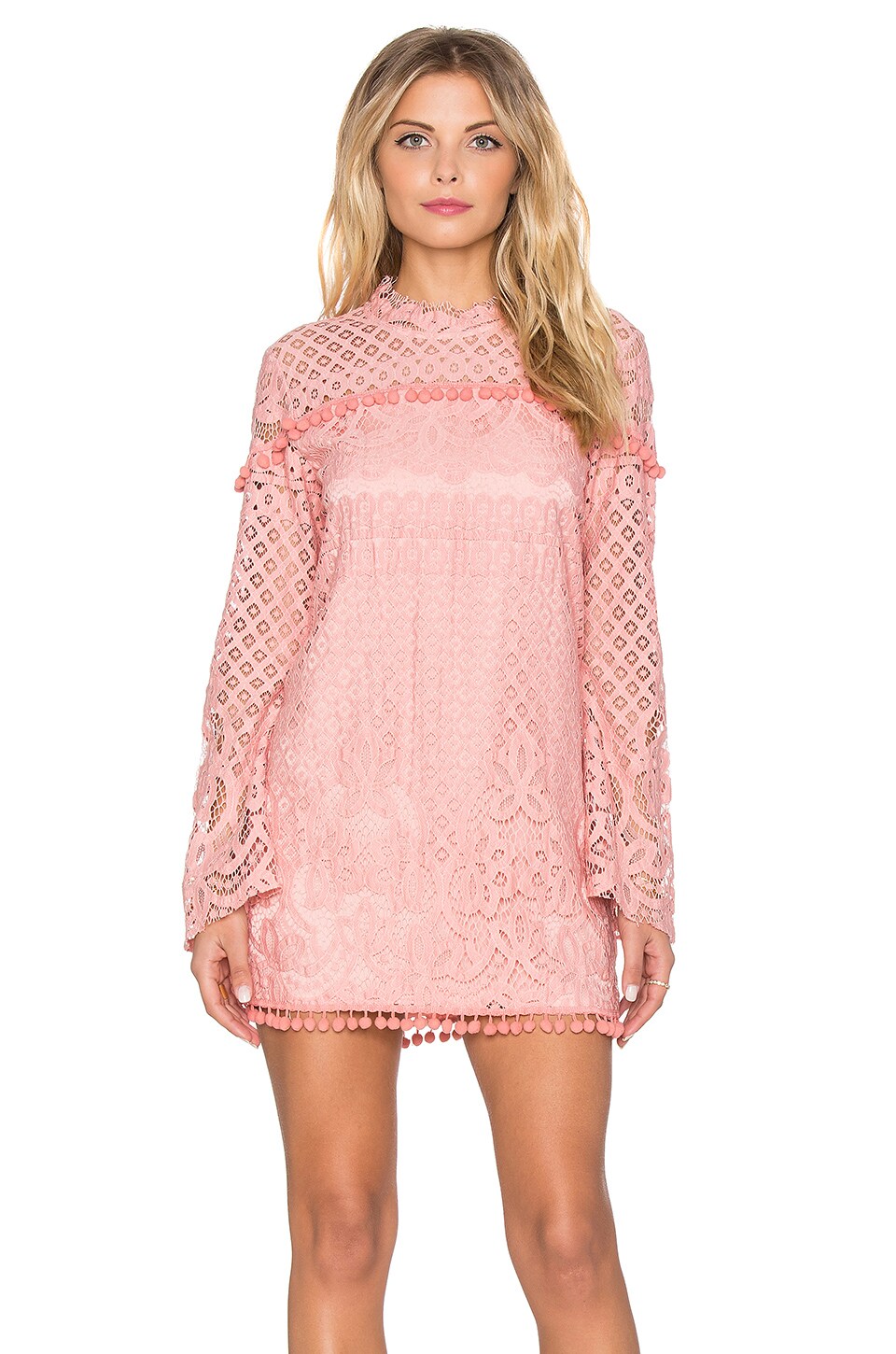 revolve pink lace dress