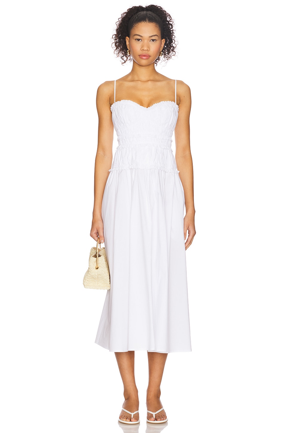 Tularosa Clea Midi Dress in White | REVOLVE