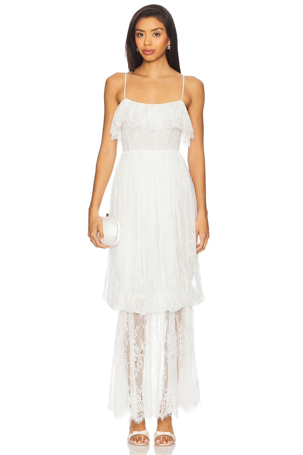 Tularosa Winona Maxi Dress in Ivory - size XL