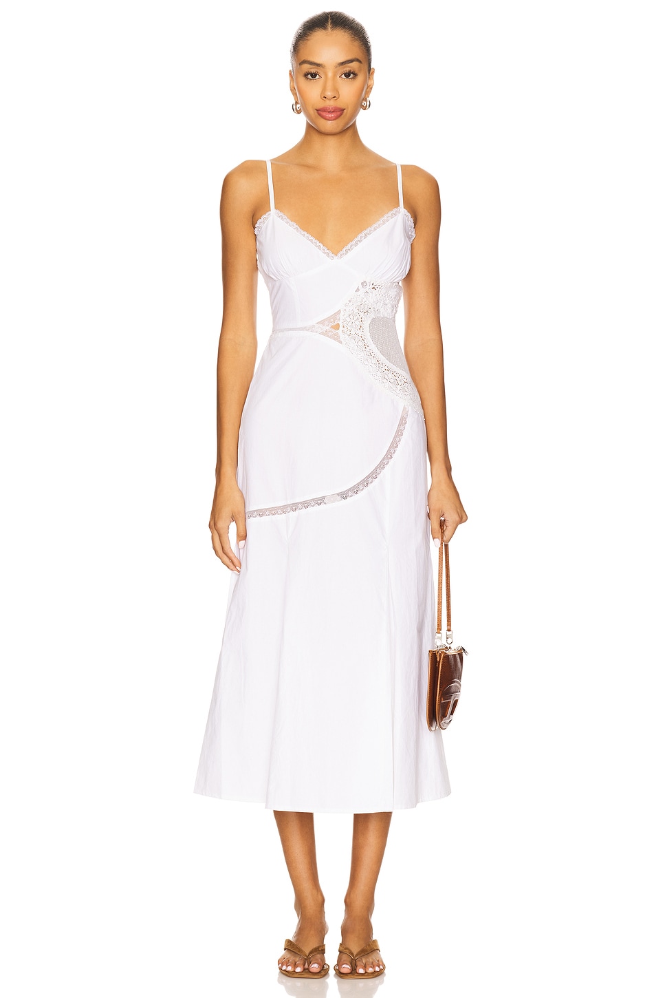 Maddyn Midi Dress in White View 1 of 3