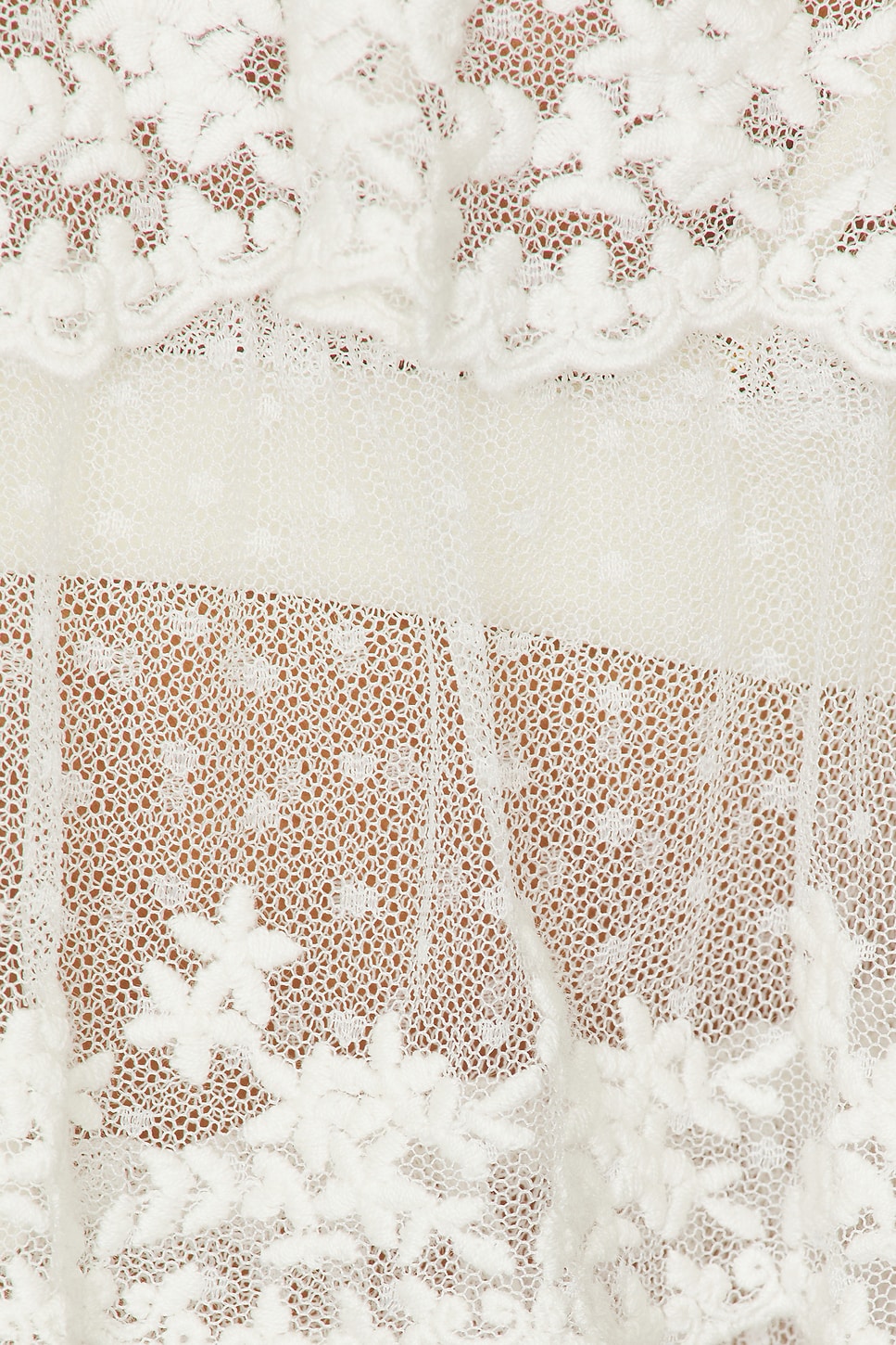 ecru lace dress LACE RUFFLED DRESS ZW COLLECTION - Ecru