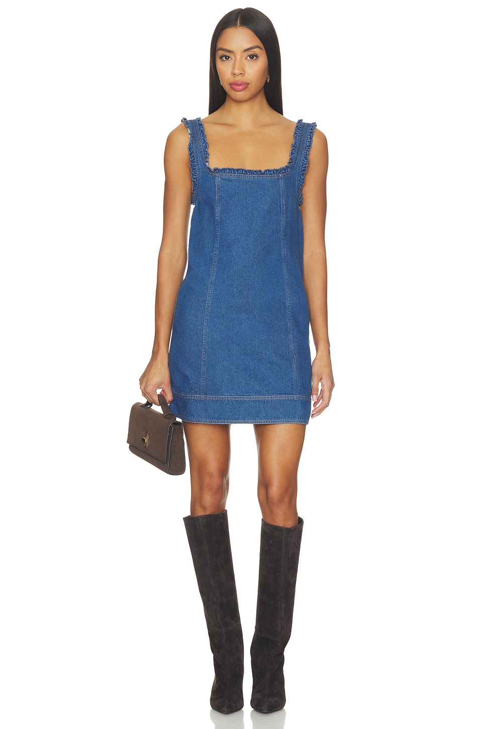 anya olsen blue dress Tularosa Oaklynn Mini in Color:Custom_Colors and embroidered tops designed All SKUs Mango ruffle detail mini