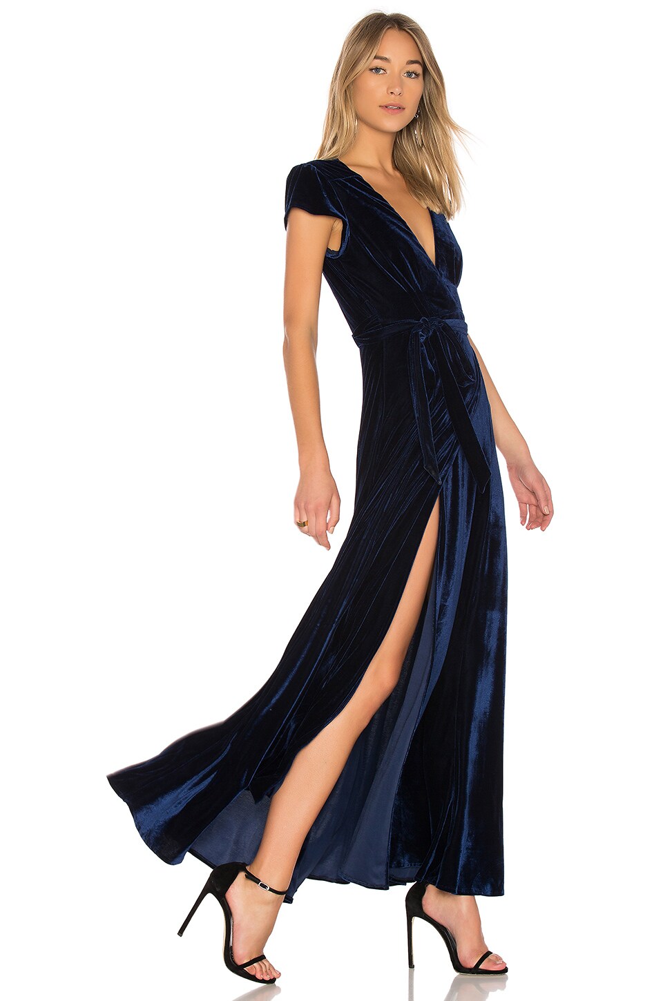 Tularosa Sid Wrap Dress in Midnight Blue