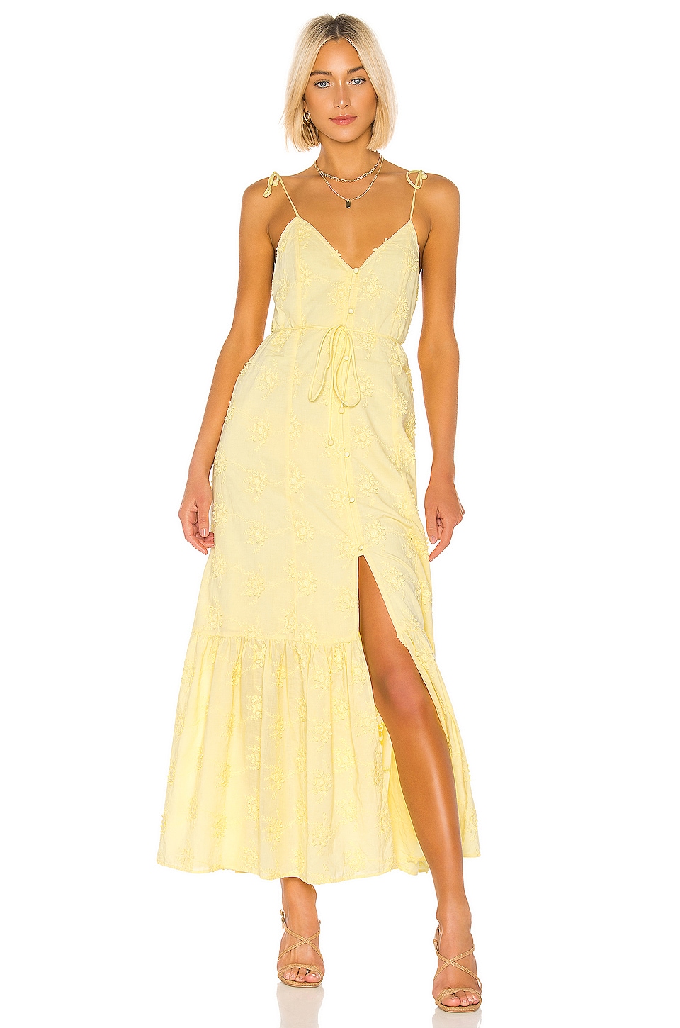 revolve yellow gown