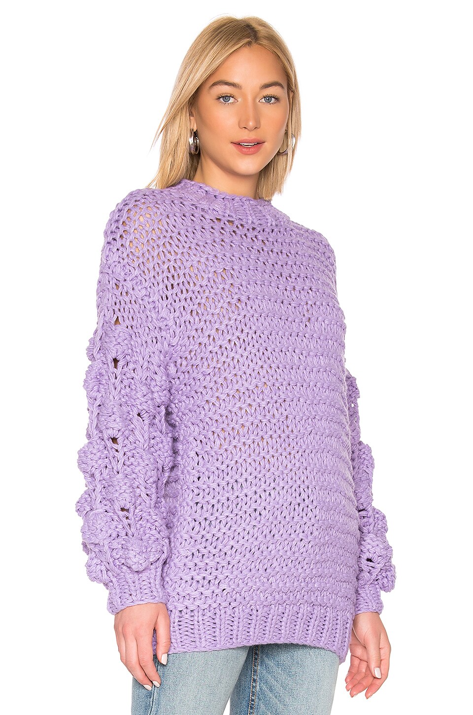 Tularosa Chunky Sleeve Sweater in Lavender