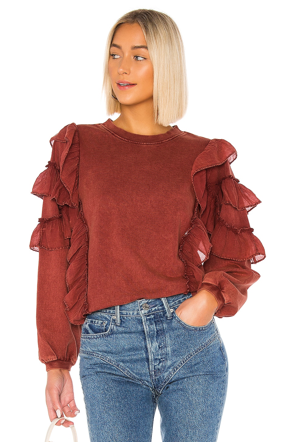 tularosa cat ruffle sweater