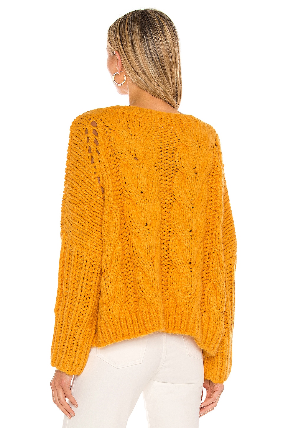 Tularosa Paola Cable Sweater in Mustard REVOLVE