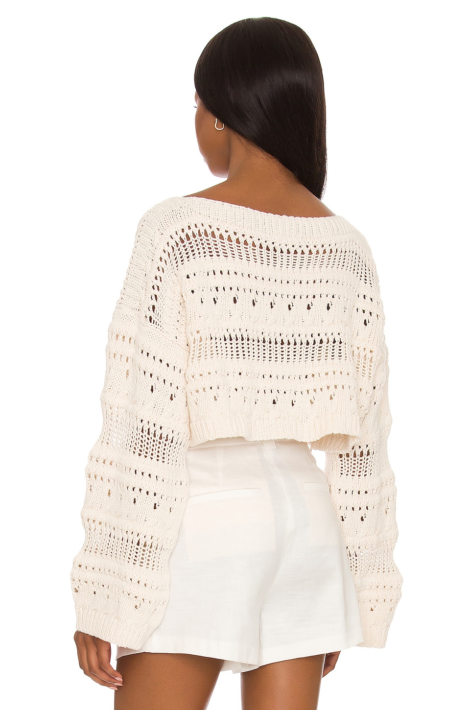Francis Open Stitch Cropped Pulllover - Thumbnail 3