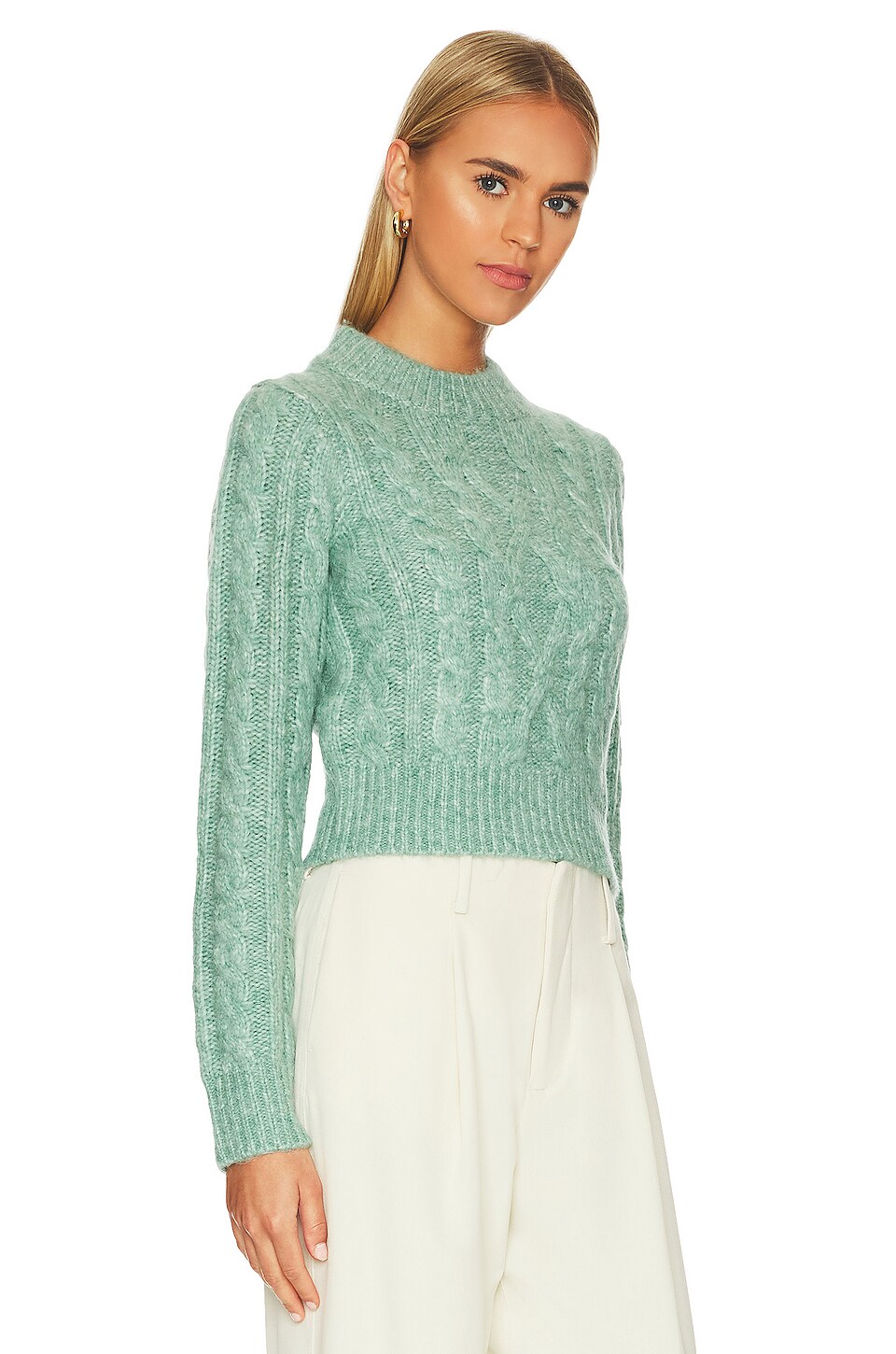 Tularosa Skyler Cable Pullover in Ocean Blue