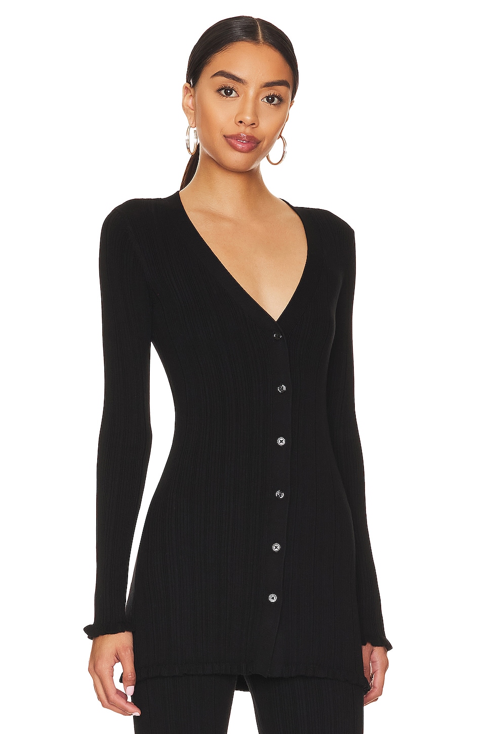 Varigated Ribs Tularosa Variegated Rib Cardi in Black | REVOLVE