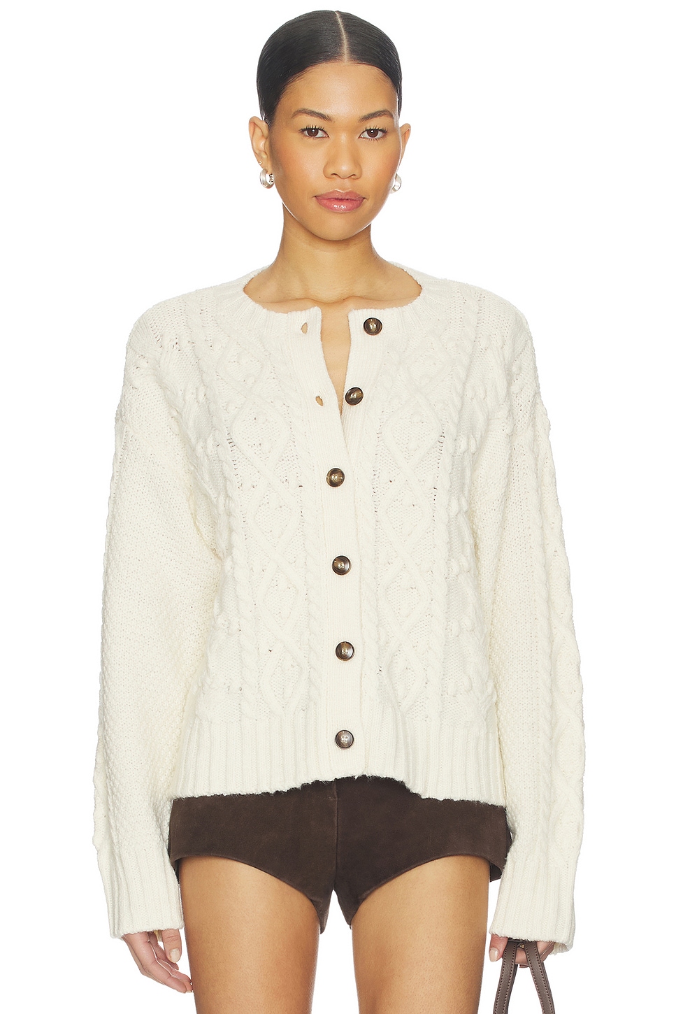 Clarra Cardigan in Cream View 1 of 4