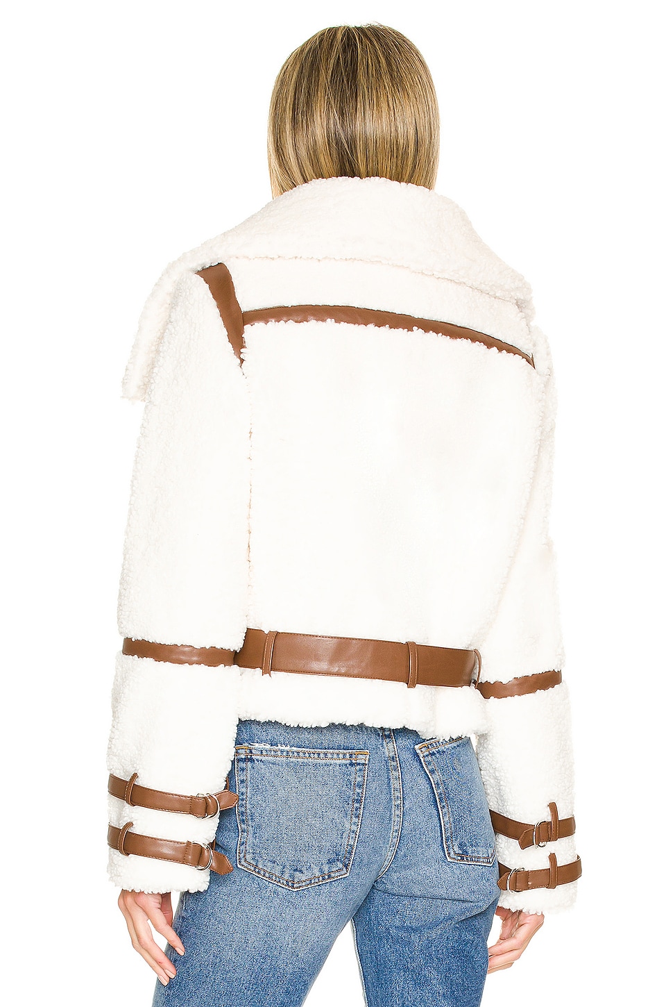 Shop Tularosa Bailey Moto Jacket In Vanilla Bean