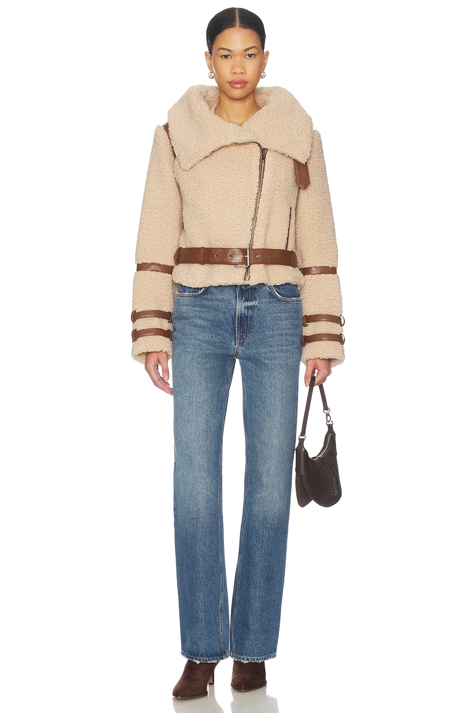Tularosa Bailey Moto Jacket in Camel | REVOLVE