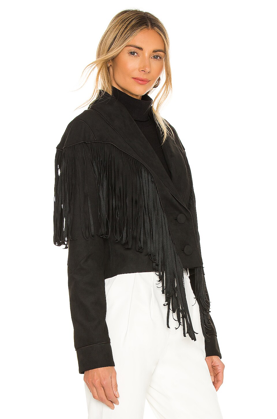 Tularosa Lundun Vegan Suede Jacket in Black