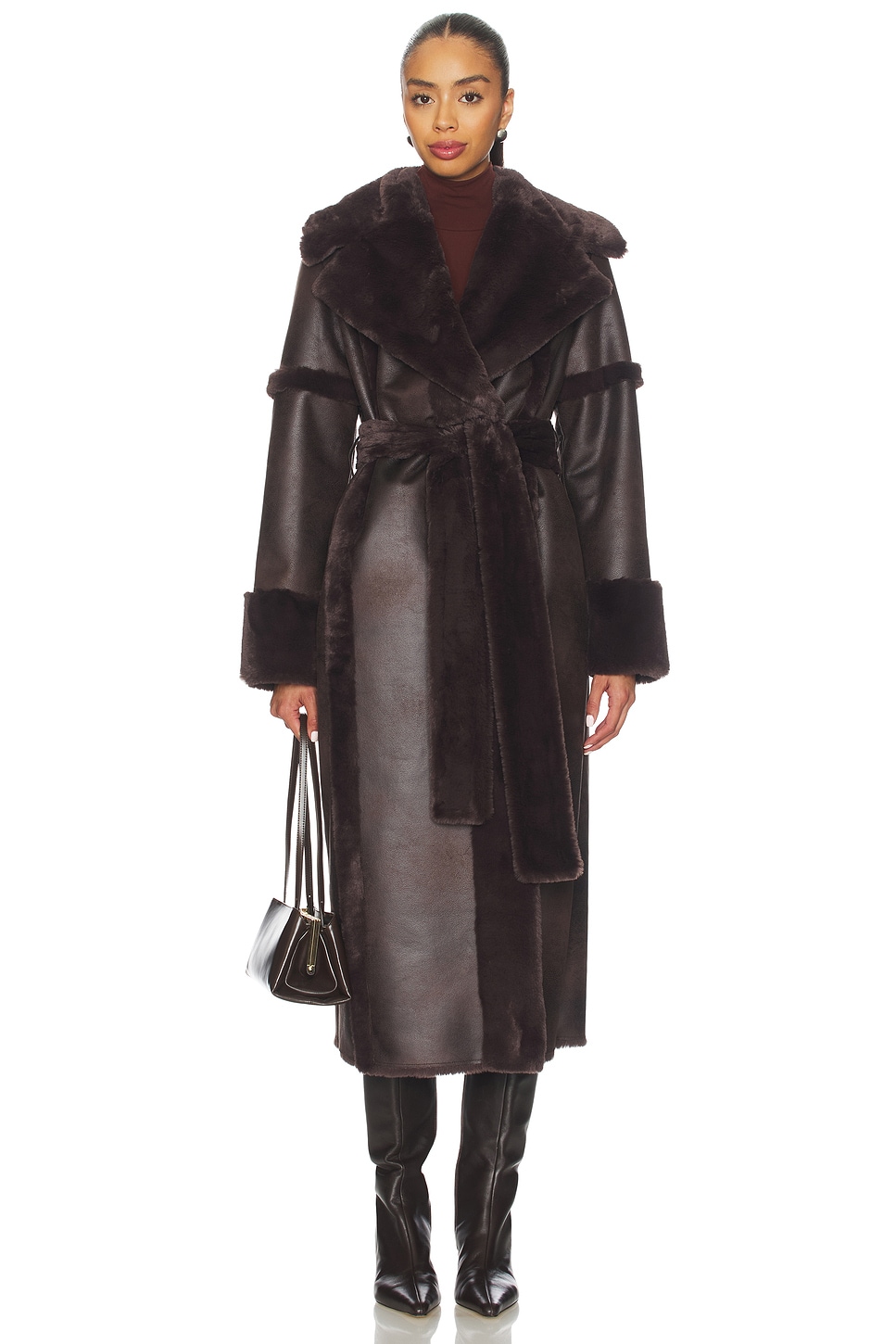 Tularosa x Emma Leger Jackie Coat in Espresso Brown | REVOLVE