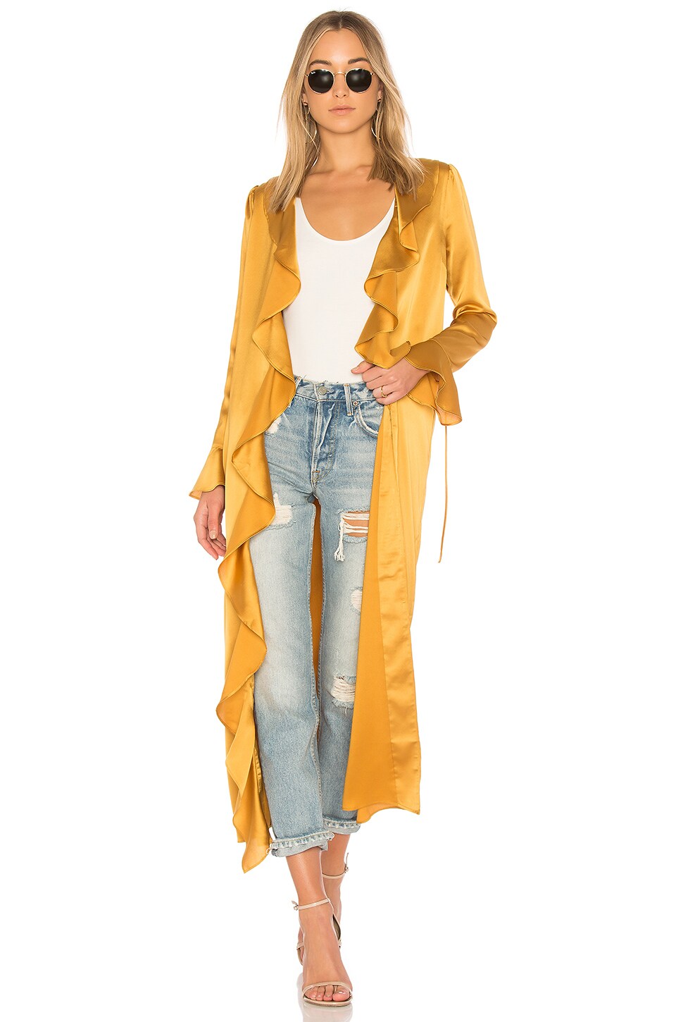 Tularosa Michelle Robe in Mustard | REVOLVE