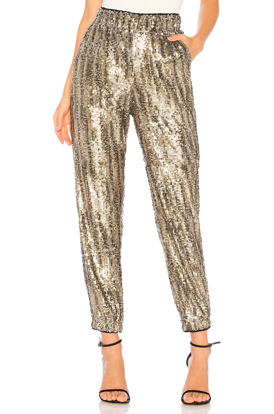 Tularosa Cara Sequin Pant in Natural Sequin | REVOLVE