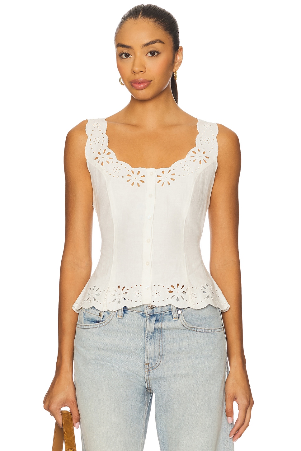 Josette Top in Ivory View 1 of 4