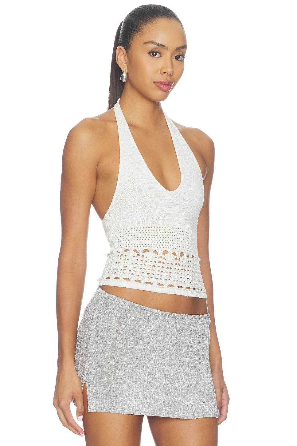 Sellia Pointelle Halter Top - thumbnail 3