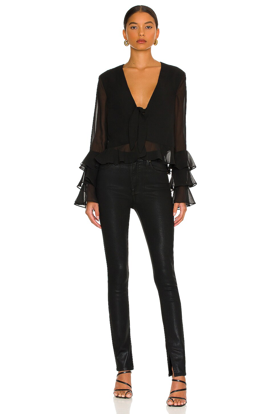 Tularosa Winnie Blouse in Black REVOLVE