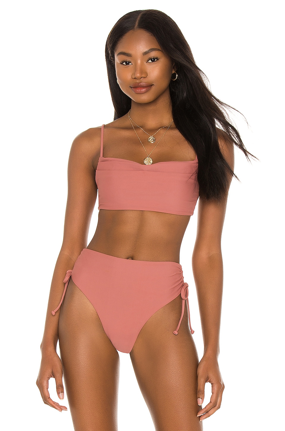 blush pink high waist bikini