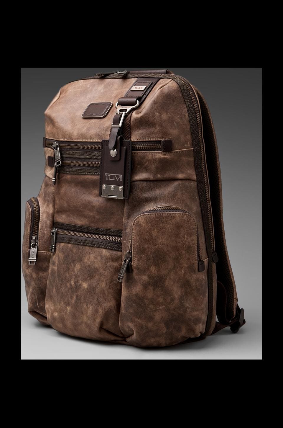 Tumi brown hotsell leather backpack