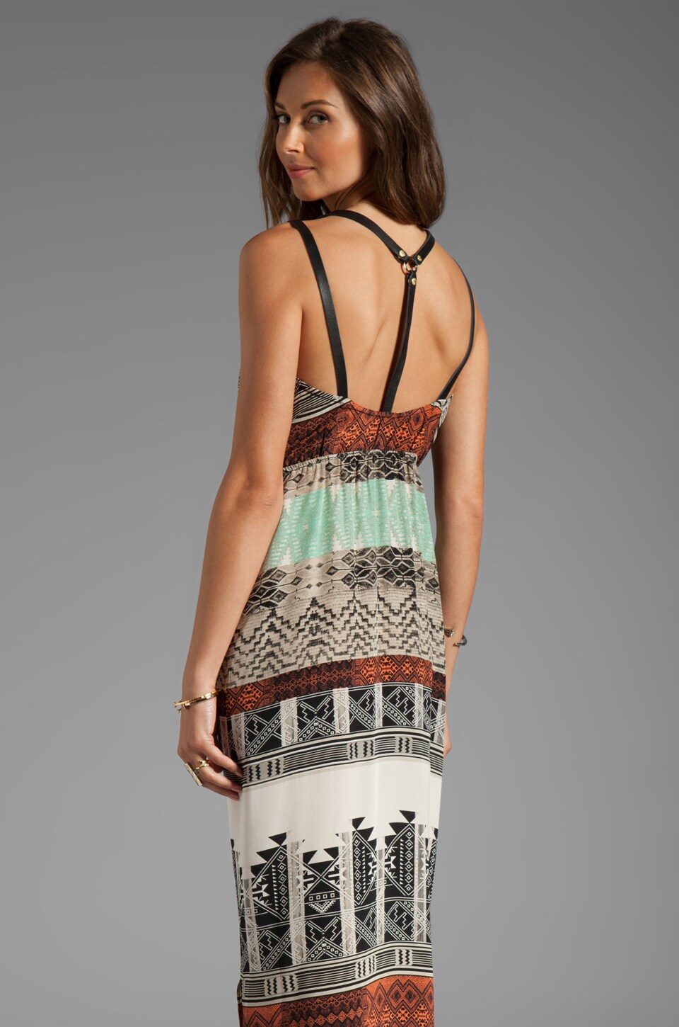 Twelfth Street By Cynthia Vincent Lucayan Maxi Dress en Pueblo Blanket