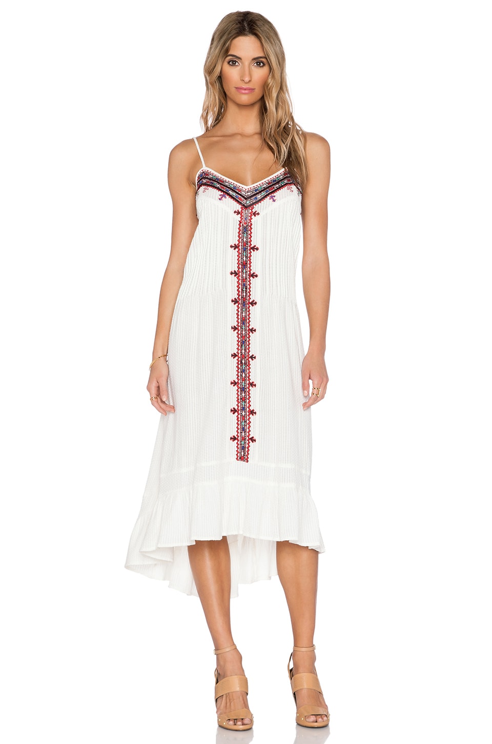 Twelfth Street By Cynthia Vincent Embroidered Western Dress in Ivory